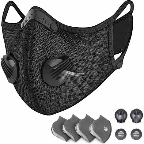 Masque de sports de plein air enfants adultes masque d\'équitation masque noir sac anglais (1/5)
