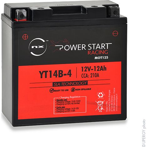 Batterie moto FULBAT FT14B-4 GEL / YT14B-4 Etanche AGM 12V / 12Ah (1/3)