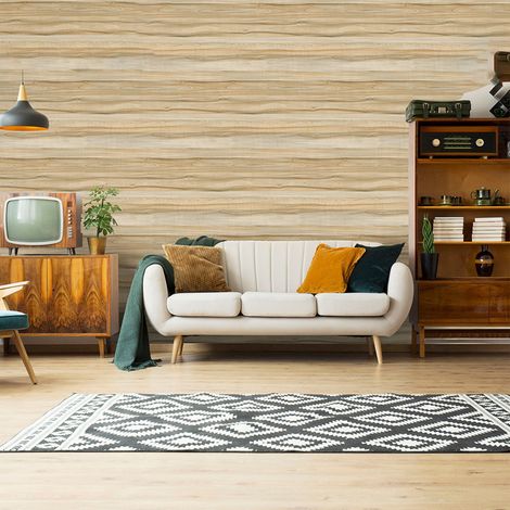 1 autocollant minimaliste imitation bois pour dortoir, chambre, bureau, porte, papier peint autocollant en PVC, salle de bain, toilettes, autocollant mural épais (1/5)