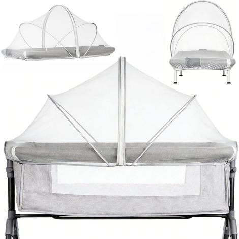 Moustiquaire Lit Bebe, Universel Moustiquaire Lit Bebe, Moustiquaire pour Berceau de Bébé, Filet de Maille Portable Moustiquaire, Moustiquaire Bebe lit, pour Parc d'enfants ou Berceau (1/5)