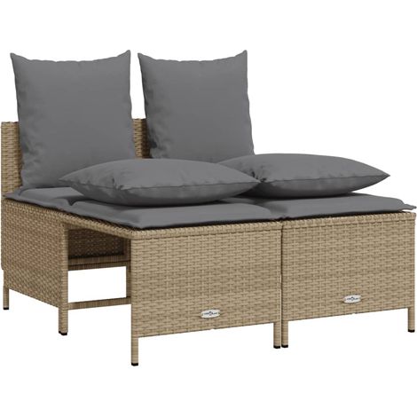 Maison Exclusive - Juego de sofás jardín con cojines 4 pzas ratán (1/5)