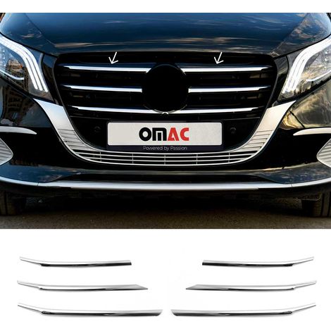 Moulure de Grille de Calandre pour Mercedes Vito W447 2024-2026 Acier 6Pcs