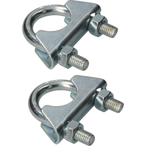 KOTARBAU - Lot de 2 colliers de serrage pour tuyau d'échappement - 28 mm - Pour montage d'antennes, de tuyaux, de mâts - Collier de serrage universel pour raccords de tuyaux (1/5)