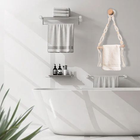 Porte-Serviettes en Corde Style Vintage Européen - Rack pour Papier et Serviettes de Cuisine et Salle de Bain Sans Percer (1/5)