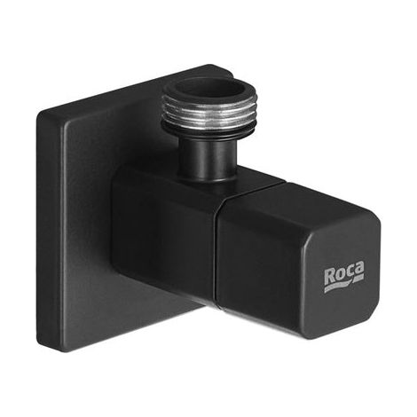ROCA A5251707NB AQUA Square Llave de Corte 1/2" 1/2" Válvula Cerámica Negro Mate - ref: A5251707NB (1/2)