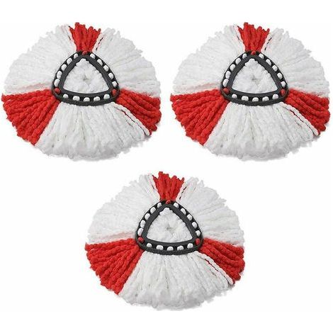 3 paquet (rouge) de recharge Balai compatible vileda Serpillère recharge/Turbo compatible vileda 2en1 Vadrouille Turbo4 (1/5)
