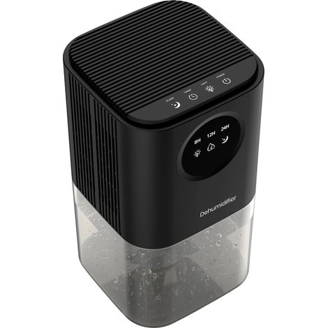 Déshumidificateur portable (noir), capacité de 35 onces, fonctionnement silencieux. (1/5)