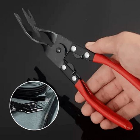 Pince à riveter en plastique, outil pratique pour retirer les rivets, les clips de garniture & les éléments de fixation (red) (1/4)
