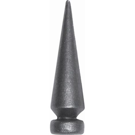 Deco Fer Forge – Pointe de lance cône en fer forgé – Hauteur 112mm, largeur 28mm, base Ø24mm – À souder pour portails et clôtures