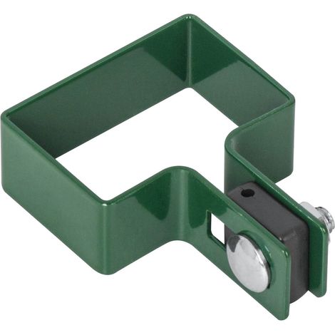 Morsetto per palo INITIAL 60x40 VERDE per pannelli di recinzione (1/5)