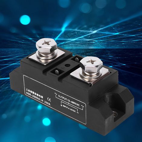 SSR-200DA H Hochleistungs-Industrie-Halbleiterrelais Zubehör für elektrische Versorgungsleitungen (1/5)
