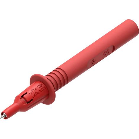 Electro PJP 404-IEC-CD1-R Sonda Presa 4mm CAT III 1000 V Rosso 1 pz. (1/2)