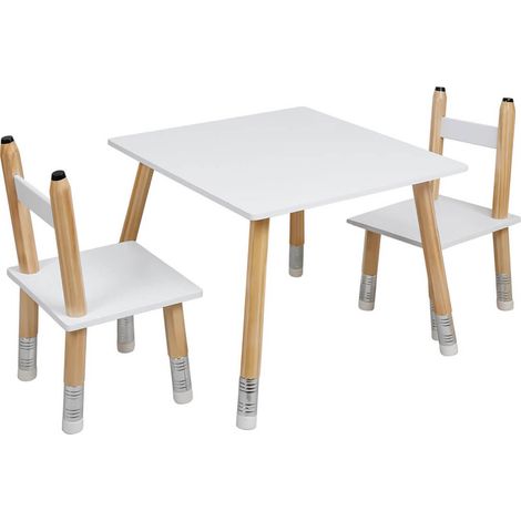 LAPIS - Ensemble Table et 2 Chaises Enfant Base Crayons (1/5)