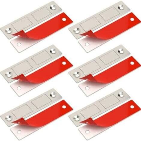 Aimant Porte Placard Puissant Jiayi Lot de 6 Loquets de Porte Magnétiques pour Porte d'armoire, Aimant Fermeture pour Armoire, Placard, Porte de Cuisine, Porte Coulissant, Tiroir (1/4)