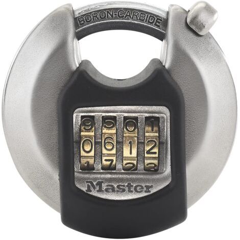Cadenas rond [Combinaison] [Acier Inoxydable] [Extérieur] idéal pour les espaces de rangement, les Remises, les Garages, les Remorques 70 mm Gris