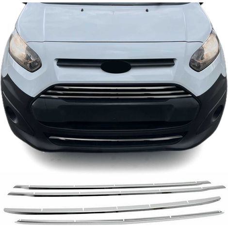 Moulure de Grille de Calandre Compatible avec Ford Connect 2014-2019, Garniture Baguette de Calandre en Acier Inoxydable Argent (1/5)