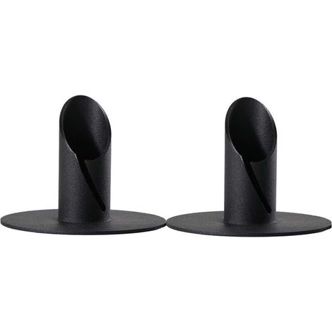 Set of 2 Black Conical Candle Holders for Living Room, Dining Room, Table Decoration, Modern Classic Art (1/5)