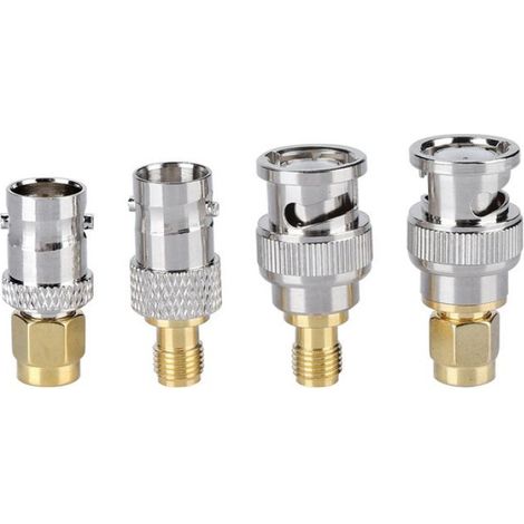 Connecteur coaxial Connecteur d'antenne coaxiale BNC mâle/femelle vers SMA mâle/femelle, 4 pièces (1/5)