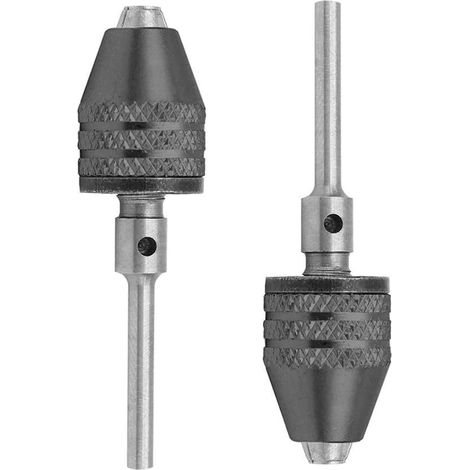 mini portabrocas sin llave de 3 mm, adaptador de conversión de mandril de 3 mordazas, autoajustable, capacidad de 0,3 a 3,4 mm para lijadora eléctrica. (1/5)