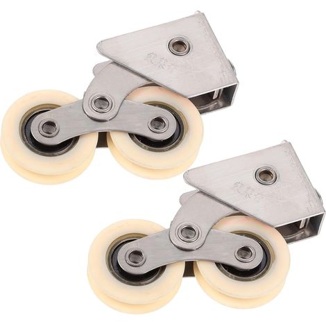 Tofficu de 2 roulettes doubles en nylon avec roulements pour