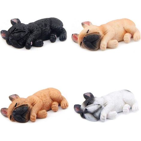 Refrigerator Magnet - Sleeping French Bulldog 3D Resin - For Fridge Whiteboard Cabinet - 4 Pieces