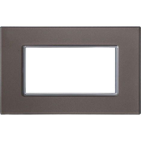 Trade Shop - PLACCA CRISTAL 3M 4M 6M BRONZO EFFETTO VETRO COMPATIBILE MIT BTICINO AXOLU -
