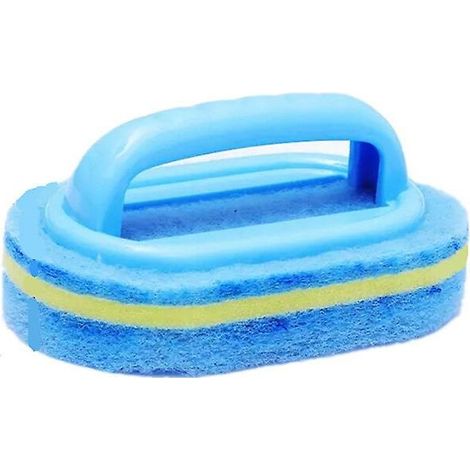 Brosse de nettoyage en plastique avec poignée, brosse éponge cuisine toilette salle de bain (1/4)
