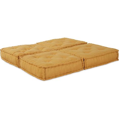 Maison Exclusive - Unité de canapé modulaire 2 pcs Jaune 140 x 70 x 36 cm Tissu