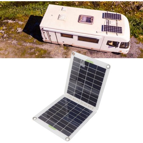 Panneau solaire pliable et portable de 20 W pour les voyages et le camping, chargeur de batterie solaire pour téléphone et voiture avec charge rapide (1/5)