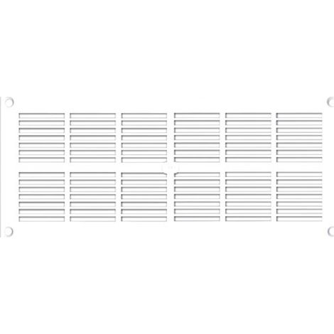 Grille aération VMC rectangulaire extra-plate 254x110mm – Plastique renforcé UV – Passage d'air 97cm² – Pose à visser ou coller – Autogyre (1/4)