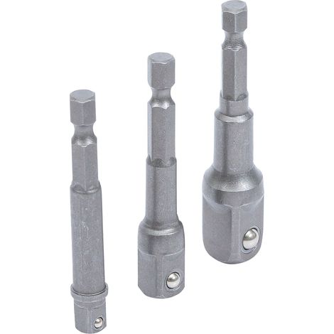 Juego de adaptadores para taladros eléctricos  6,3 mm (1/4")  6,3 mm (1/4") / 10 mm (3/8") / 12,5 mm (1/2")  3 piezas (1/2)