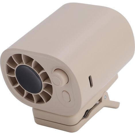 Ventilateur parapluie à pince, grande vitesse, multifonctionnel, vitesse réglable en continu, petit ventilateur de bureau, couleur abricot (1/5)
