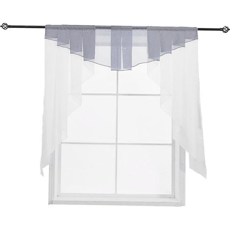 rideaux De Cuisine (gris, 120cm145cm) Petits Rideaux Rideaux De Gaze Translucide Rideaux De Caf Rideaux Dcoratifs (1/4)