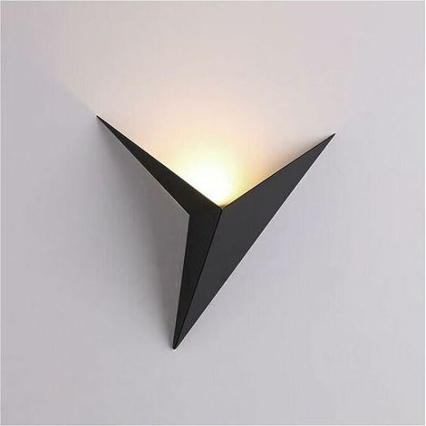 Ugreat – 3W LED-Wandleuchte – 3000K warmweißes Licht – Modernes schwarzes Metall – Einfache Montage für Schlafzimmer, Wohnzimmer, Treppenhaus, Flur