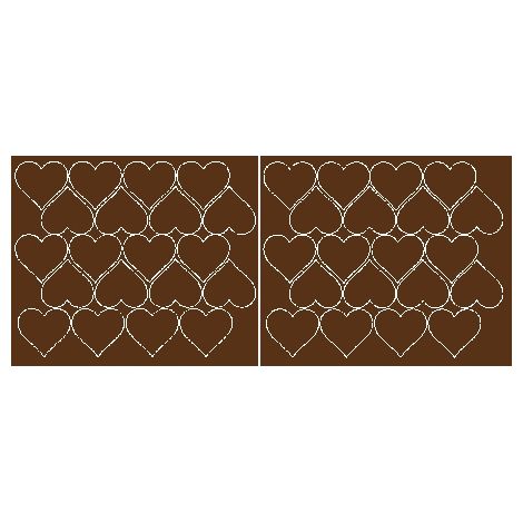 Autocollants en forme de cœur pour la Saint-Valentin, 5 cm, 40 pièces, marron brillant