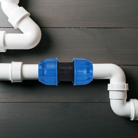 Raccord de tuyau d'eau droit en plastique PE, adaptateur 63 mm à 63 mm (1/5)