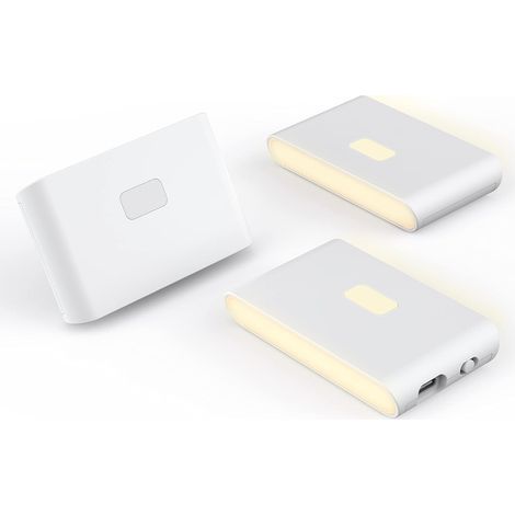 Luci notturne ricaricabili con sensore di movimento e funzione crepuscolare, illuminazione calda e morbida per scale, set da 3 (1/5)