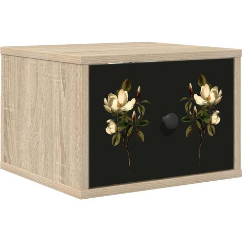 Maison Exclusive - Mobiletto da comodino a parete BREMEN Rovere Sonoma (1/5)