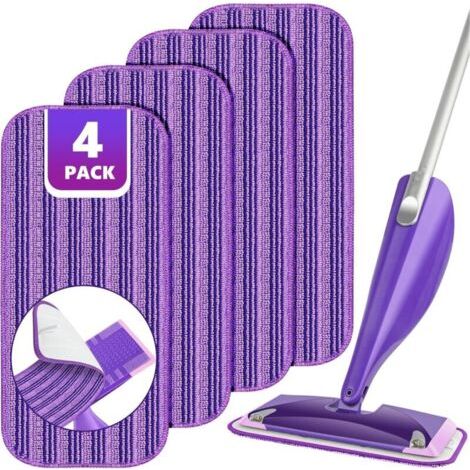 4 Tücher – Waschbare Mikrofaser – Handtuch – Nachfüllpackung – Lila (1/4)