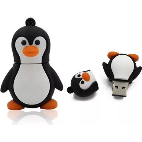 Clé USB 32Go Manchot Animal Dessin Animé, Mémoire Flash Périphérique de Stockage Portable, Bâton de Données (1/5)