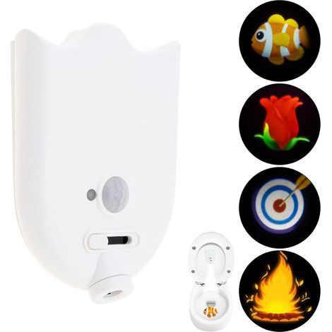 Veilleuse de toilette à détecteur de mouvement, lampe à détecteur de mouvement pour cuvette, veilleuse de toilette activée par le mouvement, lumière fantaisie, cadeaux sympas pour salle de bain, acces (1/5)
