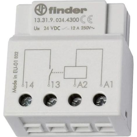 FINDER SERIE 13 - RELE AUXILIAR 1 CONTACTO 24V CORRIENTE CONTINUA