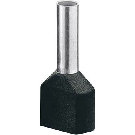 Embout de câblage Phoenix Contact, série AI-TWIN2X 1.5 - 8 BK, Noir, longueur 8mm, 2 entrées (1/4)