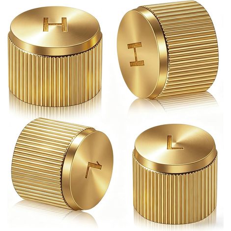 Car Air Conditioning Valve Caps, High Low Pressure Brass Service Port Covers, Waterproof Caps (1/5)