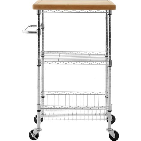 Interiors By Premier Sturdy 3 Tier Kitchen Trolley, Stylish Garden Drinks Trolley, Eco Friendly Island Trolley For Kitchen (1/5)