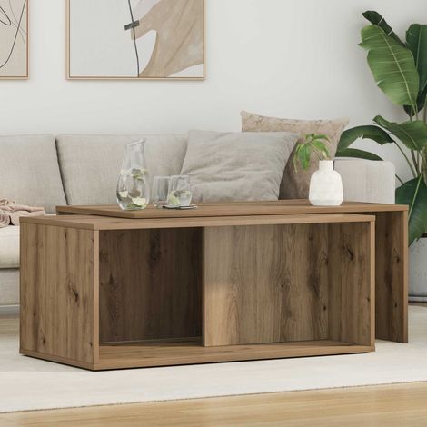 vidaXL  Coffee Table Set  2 pcs Artisan Oak Engineered Wood