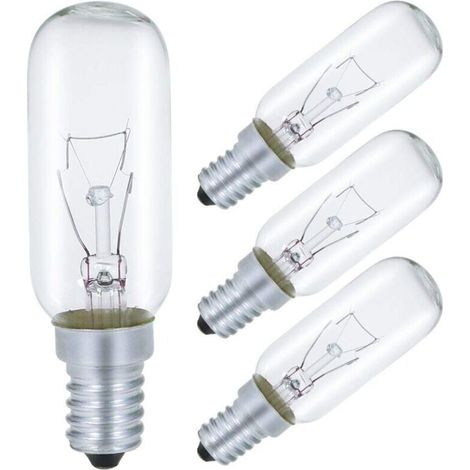 Ampoule Pour Hotte Aspirante E14 40W, T25 230V Ampoule Incandescence Blanc Chaud 2700K Dimmable, Lot de 4 (1/5)