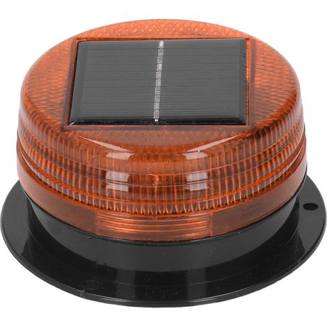 Hochleistungsfähige 6-LED-Solarblitzleuchte, wasserdicht für Baustellen und Straßen, gelbes Warnblinklicht