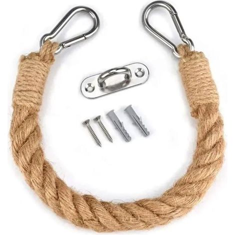 Porte-papier toilette,porte-serviette en corde de chanvre industrielle décoration pour toilette salle de bain baignoire 50cm (1/5)