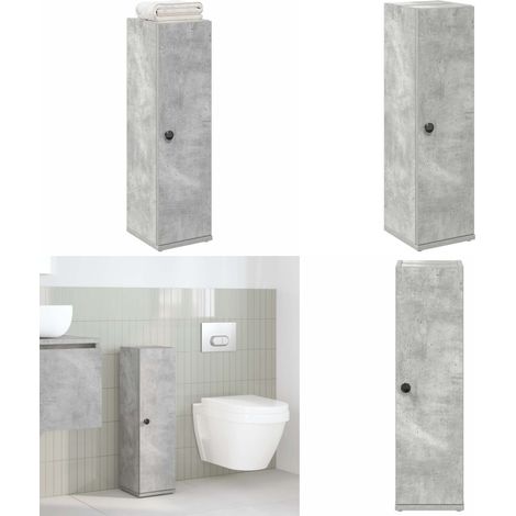 vidaXL Badezimmerschrank mit Rollenhalter Betongrau 20,5x22x72 cm (1/5)